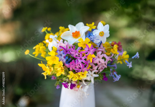 Wallpaper Mural Vase with spring flowers bouquet  Torontodigital.ca