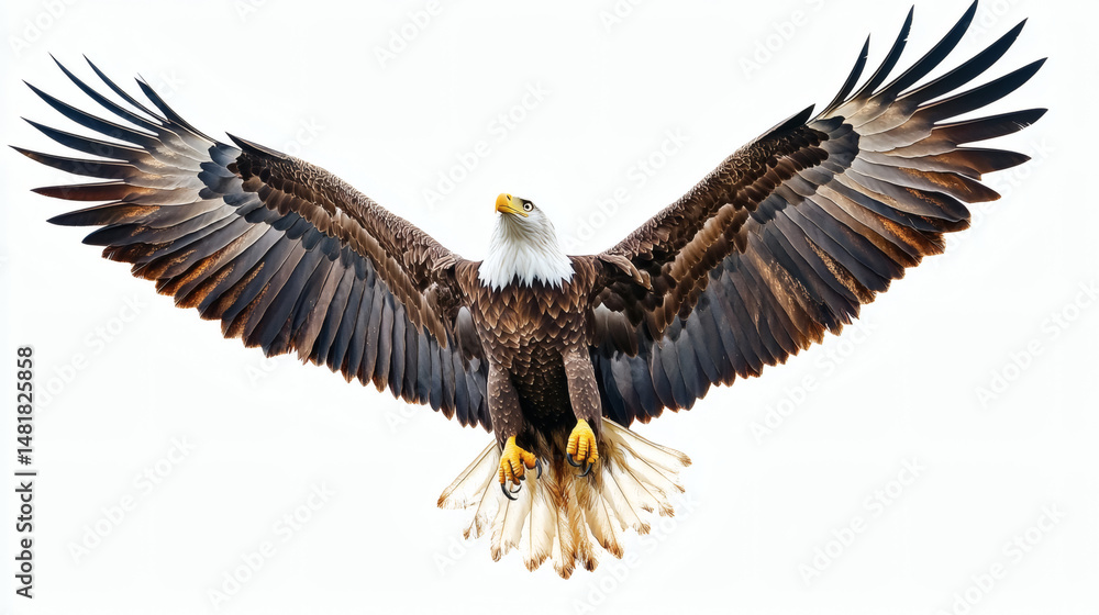 Obraz premium photography, strength, usa, color image, copy space, iowa, beak, bird, mid-air, north america, ornithology, animal, animal themes