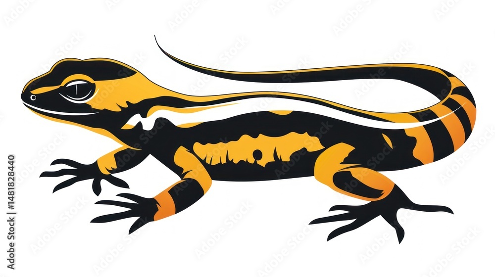 Obraz premium Lizard profile, bold colors