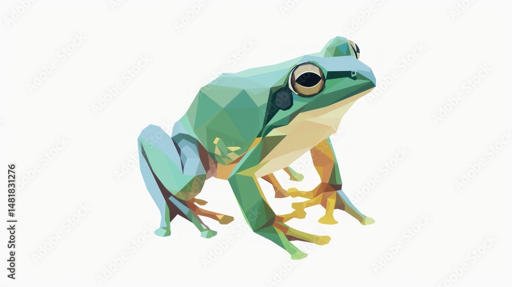 Fototapeta premium Geometric Frog Illustration (1)
