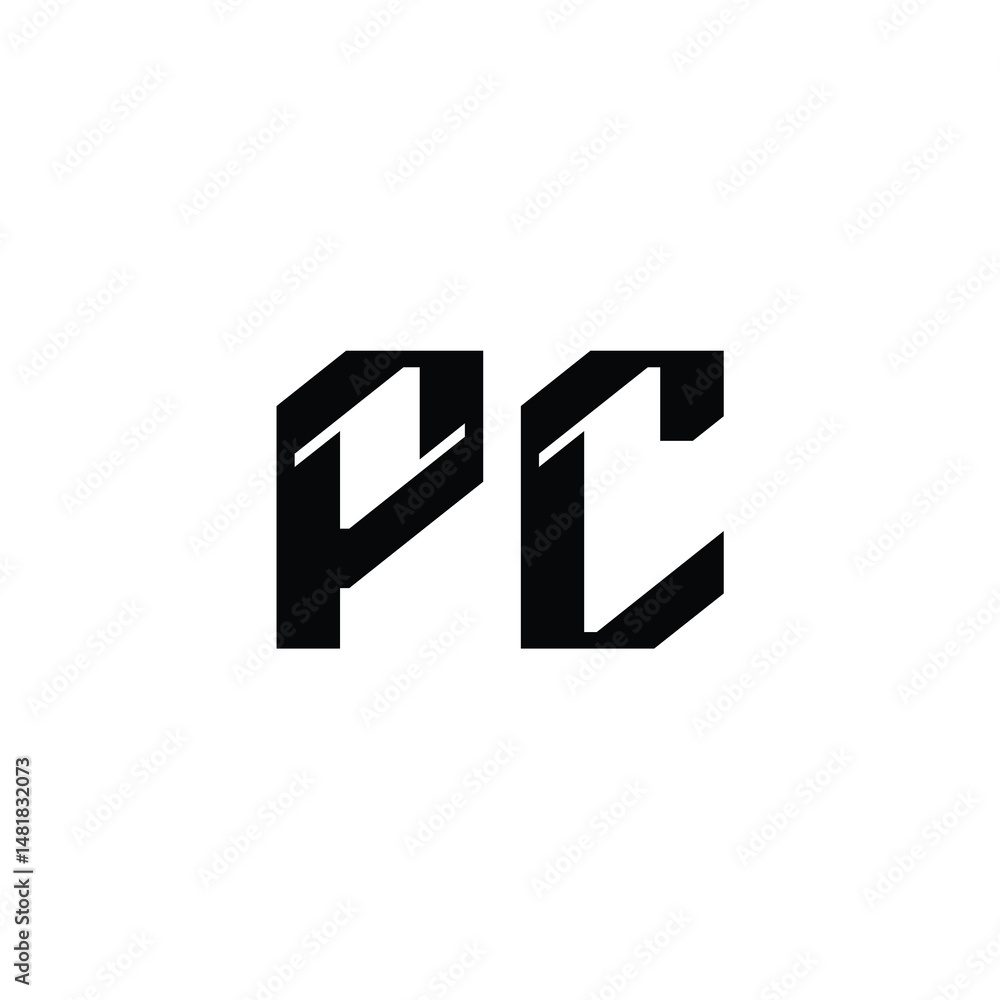 PC monogram logo design letter text name symbol monochrome logotype alphabet character simple logo PC monogram logo design letter text name symbol monochrome logotype alphabet character simple logo