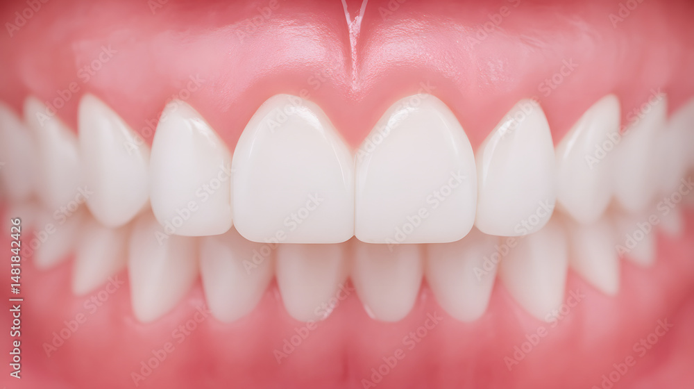 Close-up White Teeth and Gums Close-up White Teeth and Gums