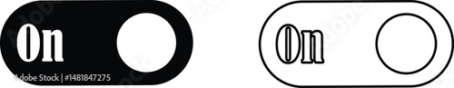 Power on button icon set. Turn on switch button. On toggle switch buttons. On vector with green color collection isolated on transparent background.