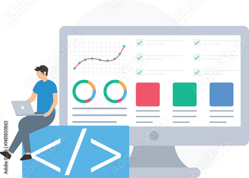 Software development or application creation, software engineering or system architecture, agile development or iterative process, waterfall model or sequential workflow, front-end development or user