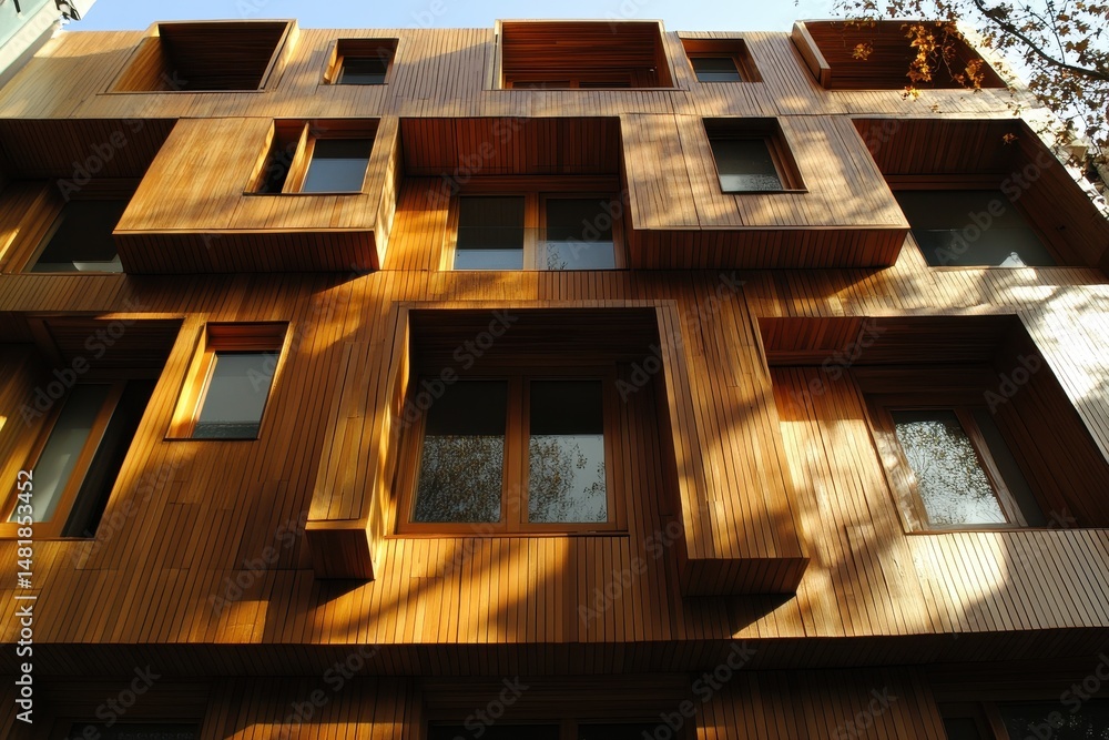 Modern wooden apartment building facade (3) Modern wooden apartment building facade (3)