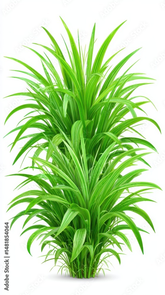 Lush Green Plant with Vibrant Foliage Isolated on White Lush Green Plant with Vibrant Foliage Isolated on White
