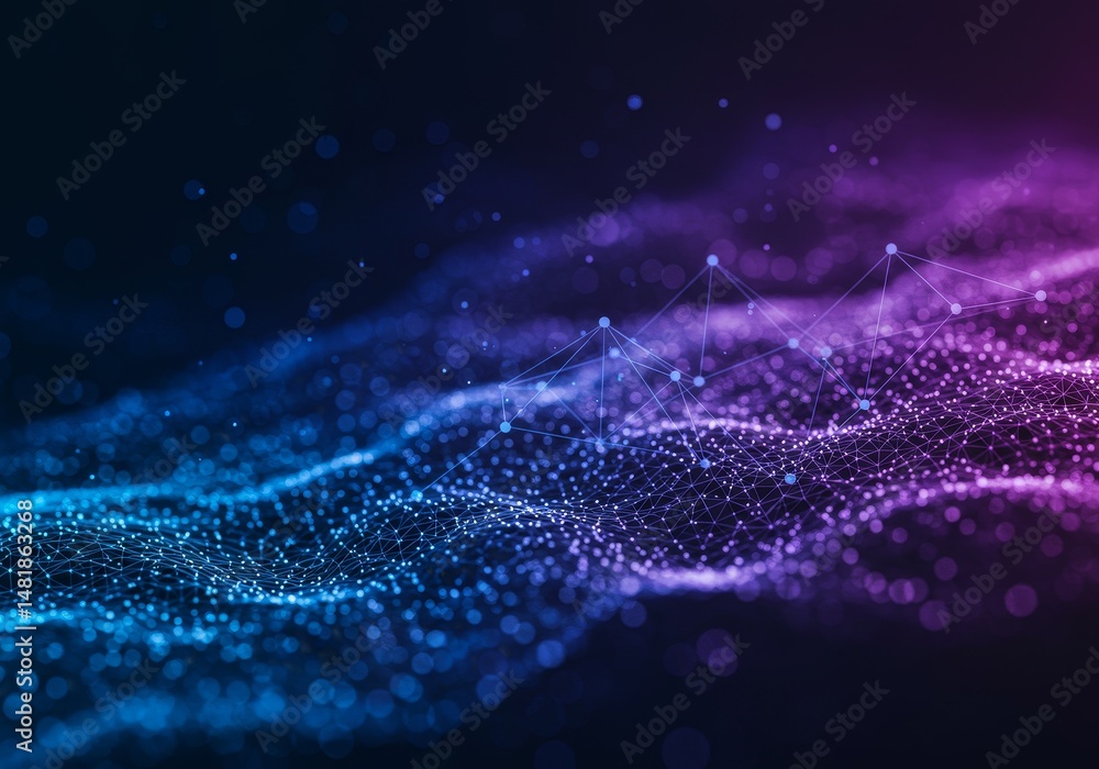 Fototapeta premium Abstract Background Digital Wave Illustration