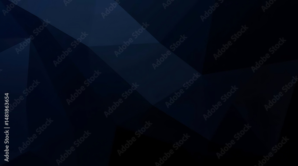 Obraz premium Dark Futuristic Geometric Abstract Background with 3D Pyramids and Sharp Triangular Shapes in Black, Modern Minimal Pattern Design, Technology-Inspired Texture with Depth and Shadow for Digital Use