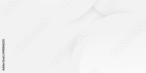 Abstract Minimalist Geometric White and Gray Background, Circles Pattern - Multi Purpose Vector Illustration,  Design Template, Applicable for Web, Technology Designs, Presentations, Posters, Placards