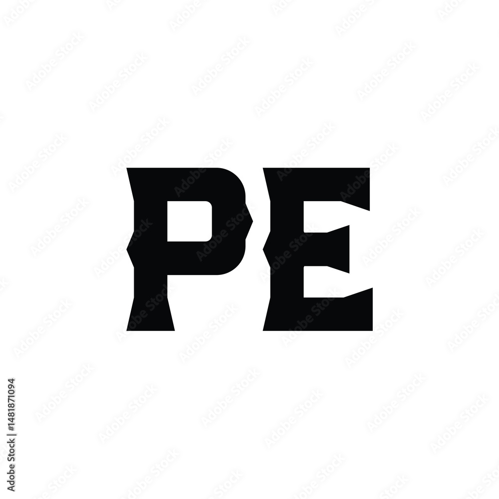 PE monogram logo design letter text name symbol monochrome logotype alphabet character simple logo PE monogram logo design letter text name symbol monochrome logotype alphabet character simple logo