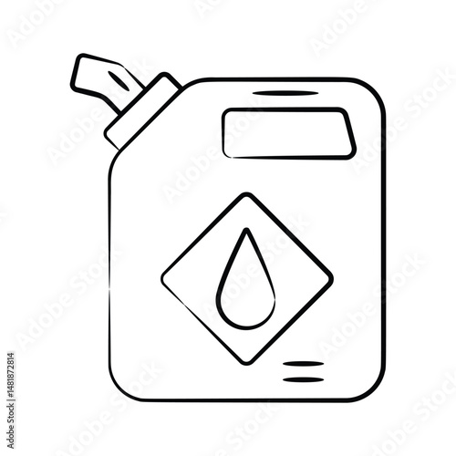 Ready to use hand drawn icon showing oil can