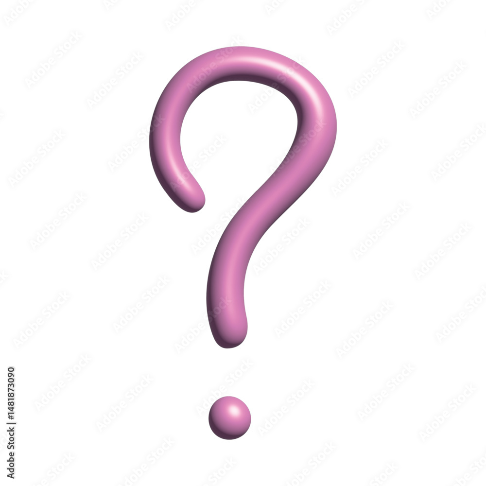 Naklejka premium 3d question mark clipart Single element for design