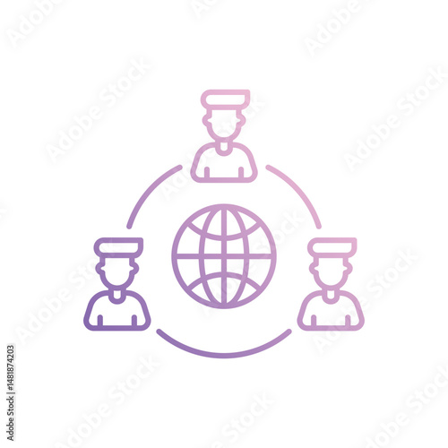 Outsource icon vector stock illustration