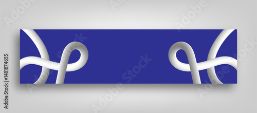 3d dynamic blue linkedin banner design