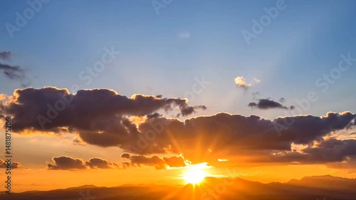 sunset in the clouds