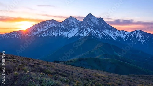 sunrise in the mountains