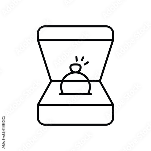 Jewelry Box Vector icon