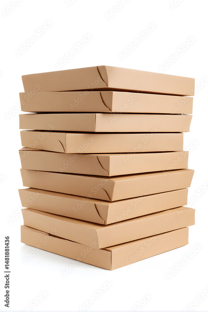 custom made wallpaper toronto digitalStack of Brown Cardboard Boxes on White Background