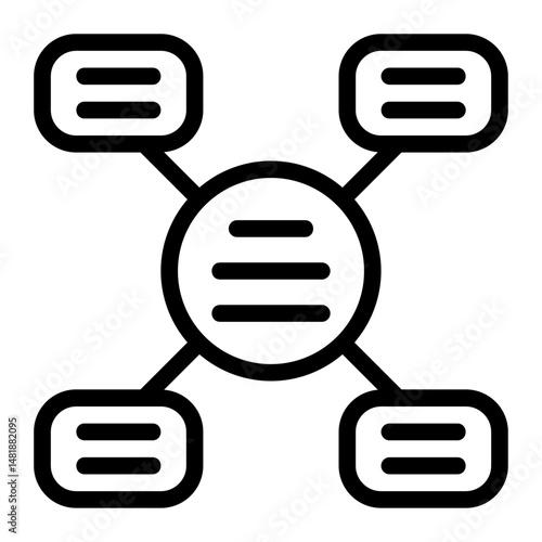 SWOT Analysis Line Icon