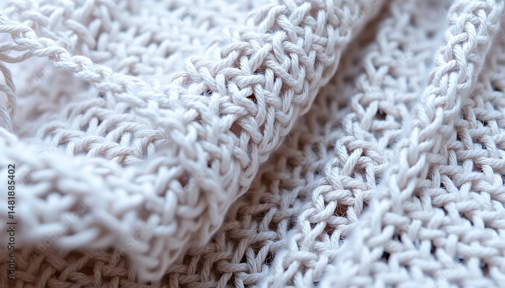 close up of a white knitted blanket close up of a white knitted blanket