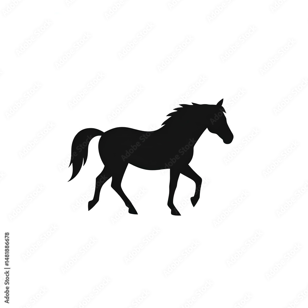 Horse silhouette isolated on white Horse silhouette isolated on white