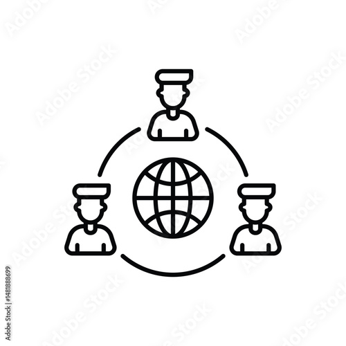 Outsource icon vector stock illustration