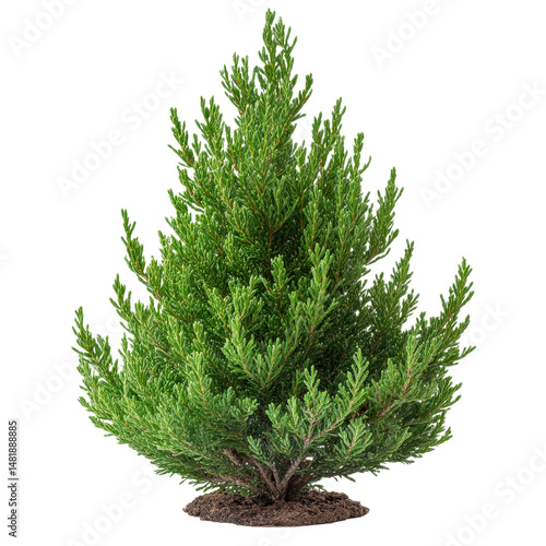 False Cypress Tree isolated on transparent background