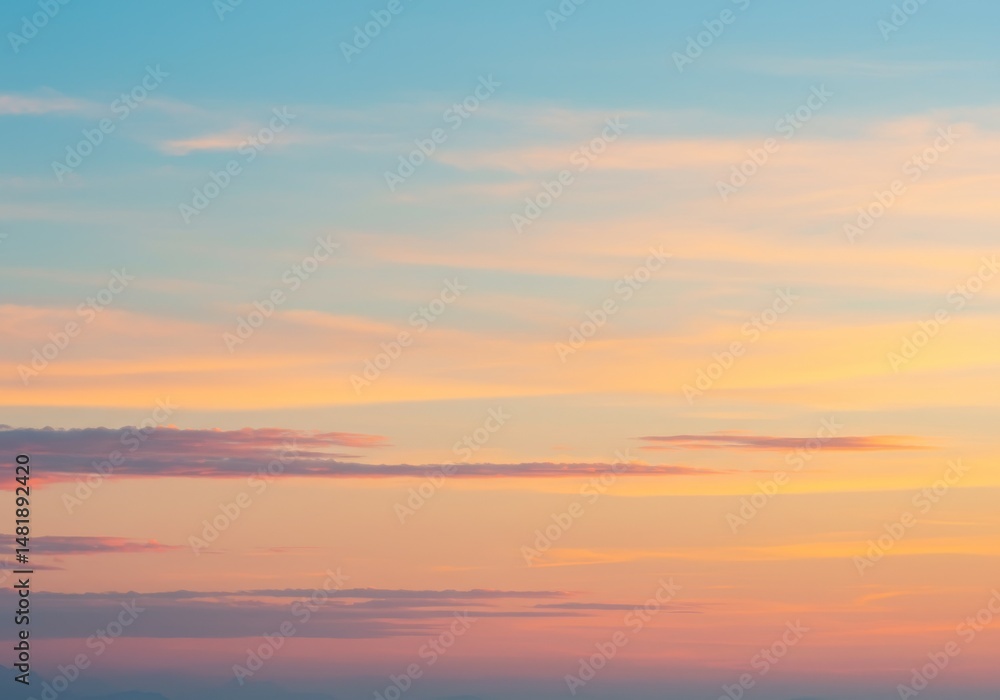 Naklejka premium Abstract Background Image of Pastel Sunset Sky