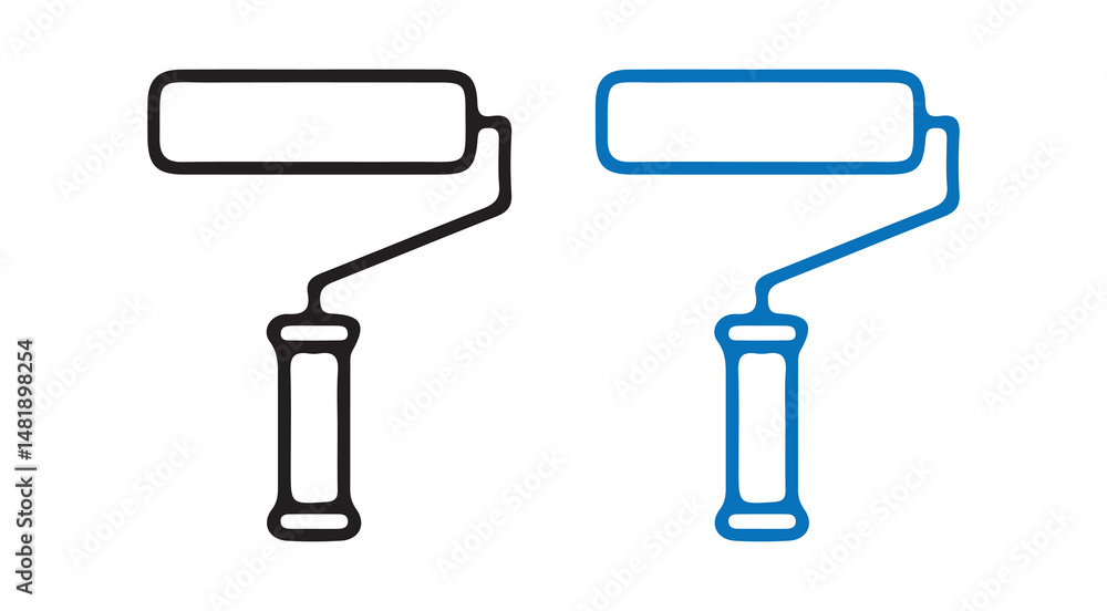 Paint icons set. Paint brush vector icon. Paint roller icon vector illustration eps 10 Paint icons set. Paint brush vector icon. Paint roller icon vector illustration eps 10