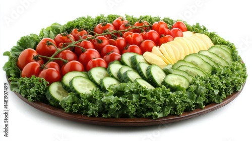 Wallpaper Mural Assortment of fresh vegetables on platter Torontodigital.ca