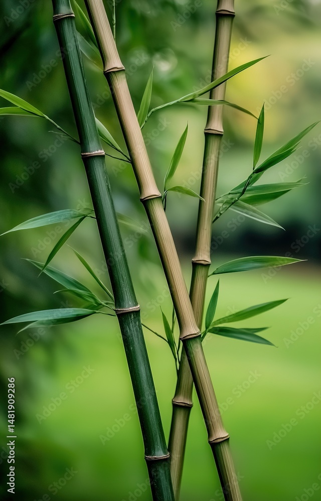 Obraz premium green bamboo background