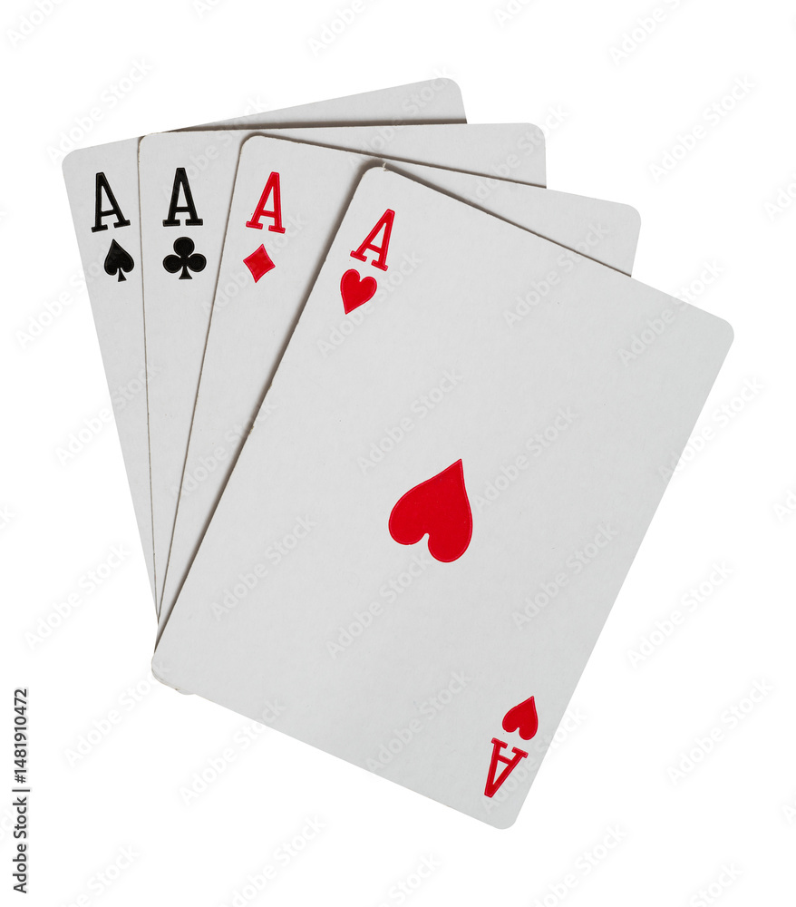 Obraz premium four playing card isolated element