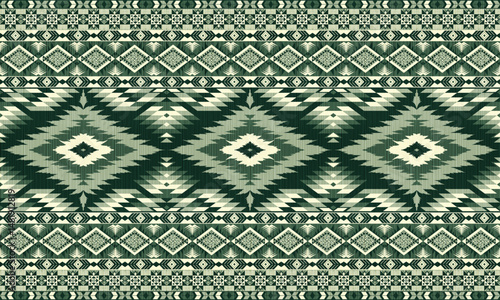 American tribal ethnic native pattern.Traditional Navajo,Aztec,Apache,Southwest and Mexican style fabric pattern.Abstract vector motifs pattern.For fabric,clothing,blanket,carpet,woven,wrap,decoration