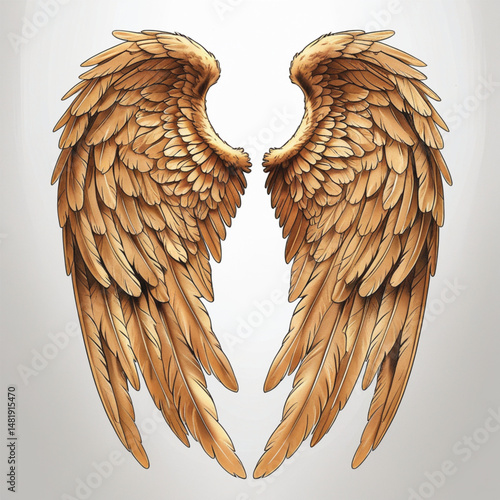 golden angel wings