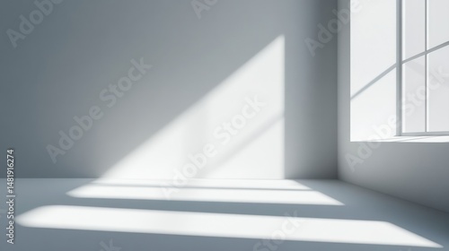 Wallpaper Mural Soft shadow effect on white wall in minimalist interior bright space photography perspective neutral aesthetic Torontodigital.ca