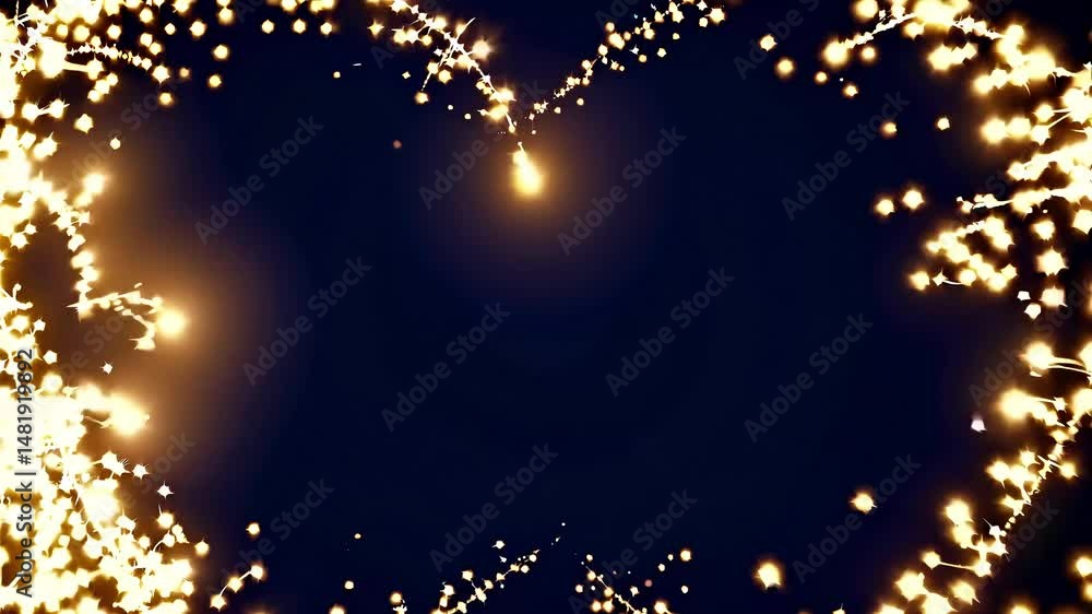 Golden Sparkles Festive Background Video
