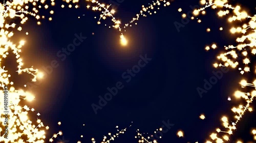 Golden Sparkles Festive Background Video