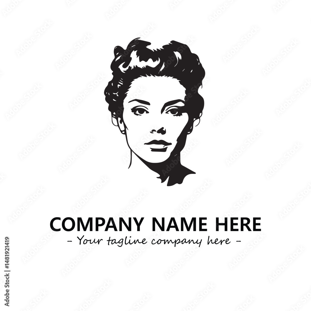 Head of queen logo company design vector illustration Head of queen logo company design vector illustration