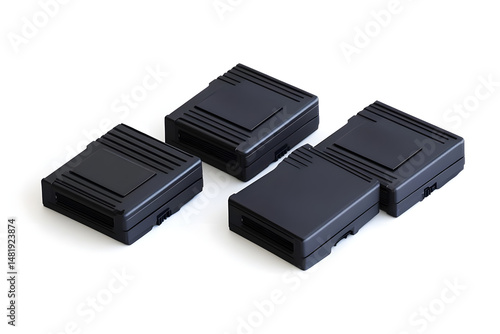 Dark gray square objects
