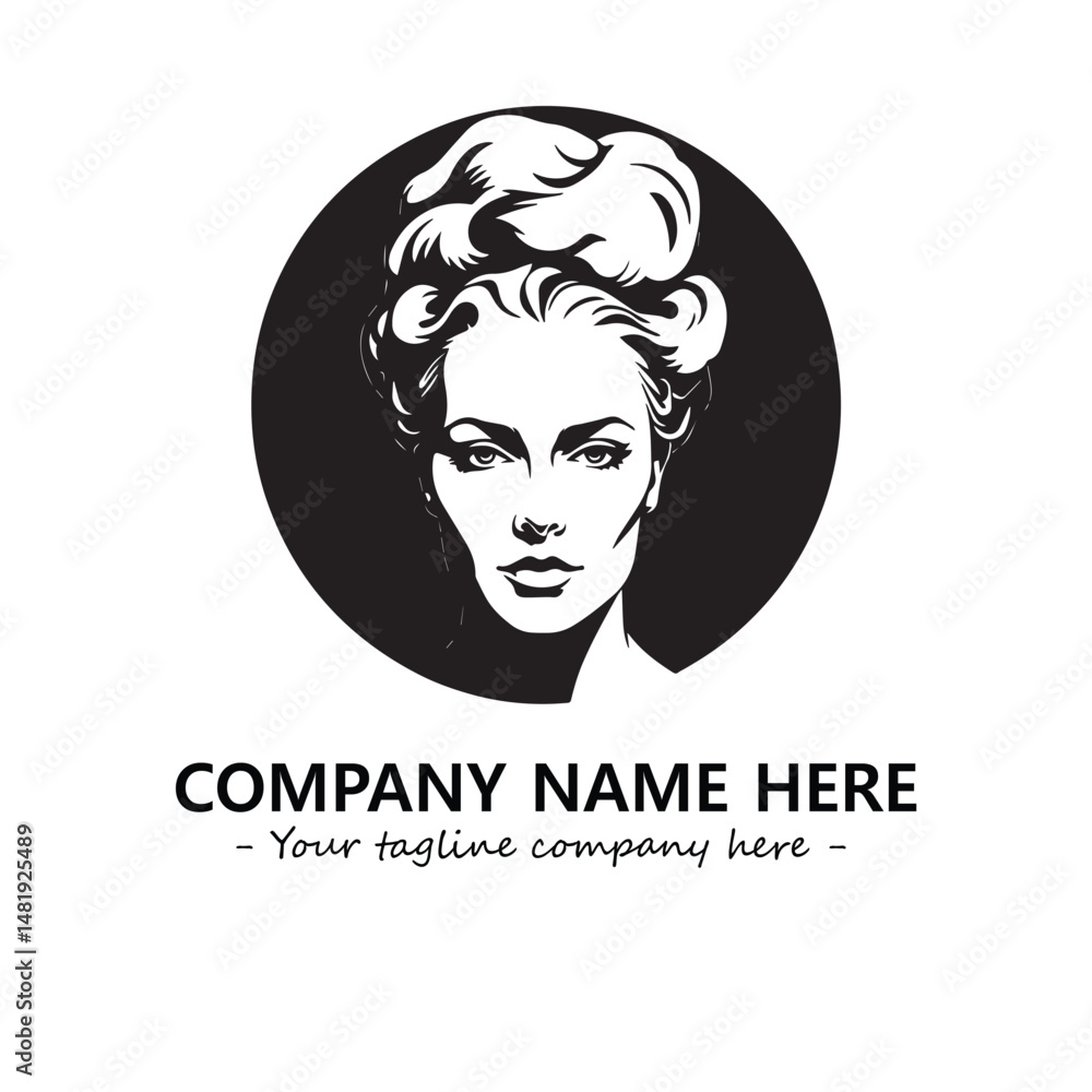 Head of queen logo company design vector illustration Head of queen logo company design vector illustration