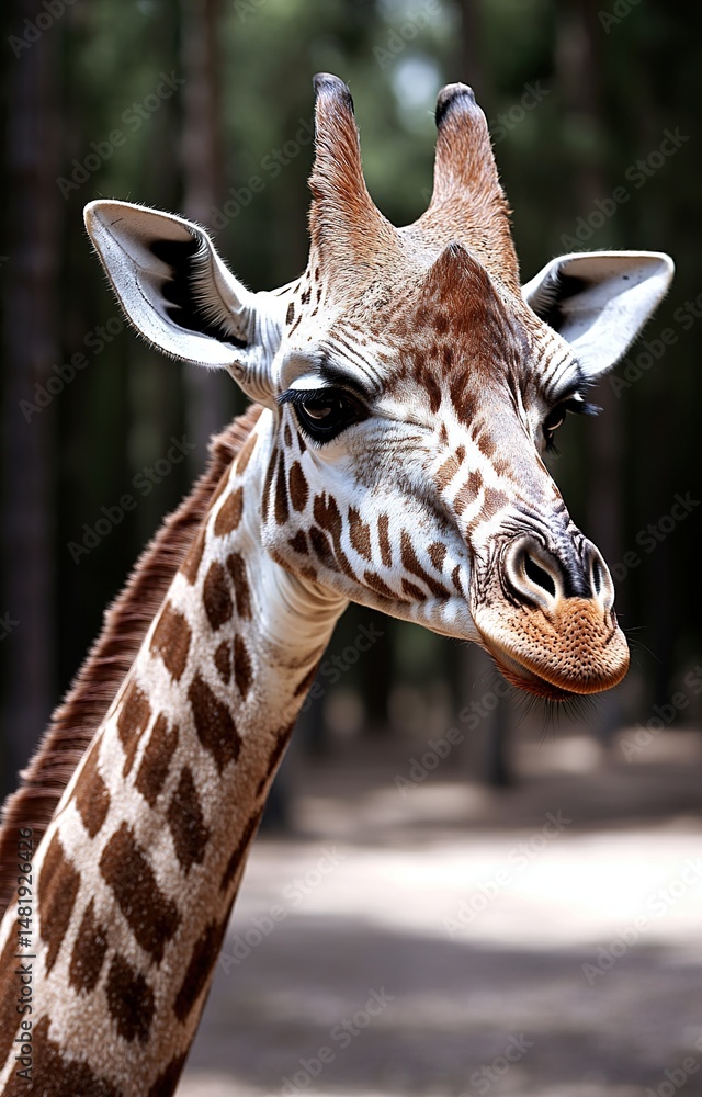 Fototapeta premium portrait of a giraffe