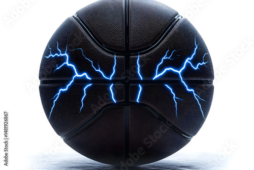 Dark sphere blue energy abstract art