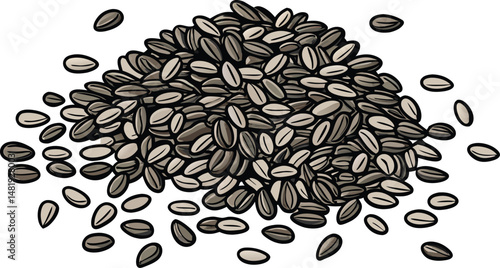 Chia Seeds Vector Design Icon Style