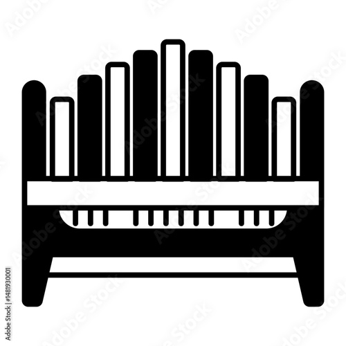 pipe organ black icon