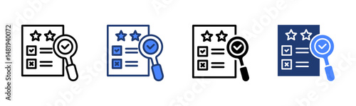 Evaluation icon sheet multiple style collection