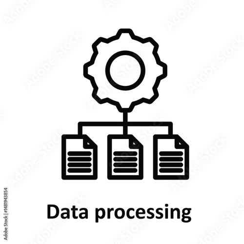Data processing Vector icon which can easily modify or edit