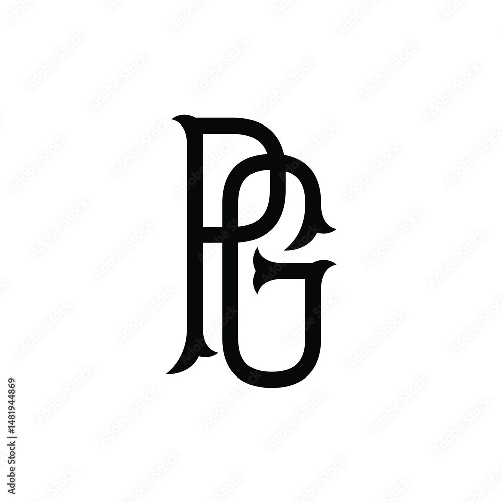PG monogram logo design letter text name symbol monochrome logotype alphabet character simple logo PG monogram logo design letter text name symbol monochrome logotype alphabet character simple logo