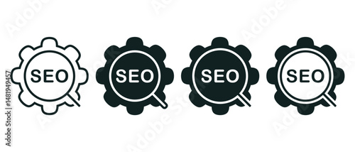 SEO engine icon. Illustration vector