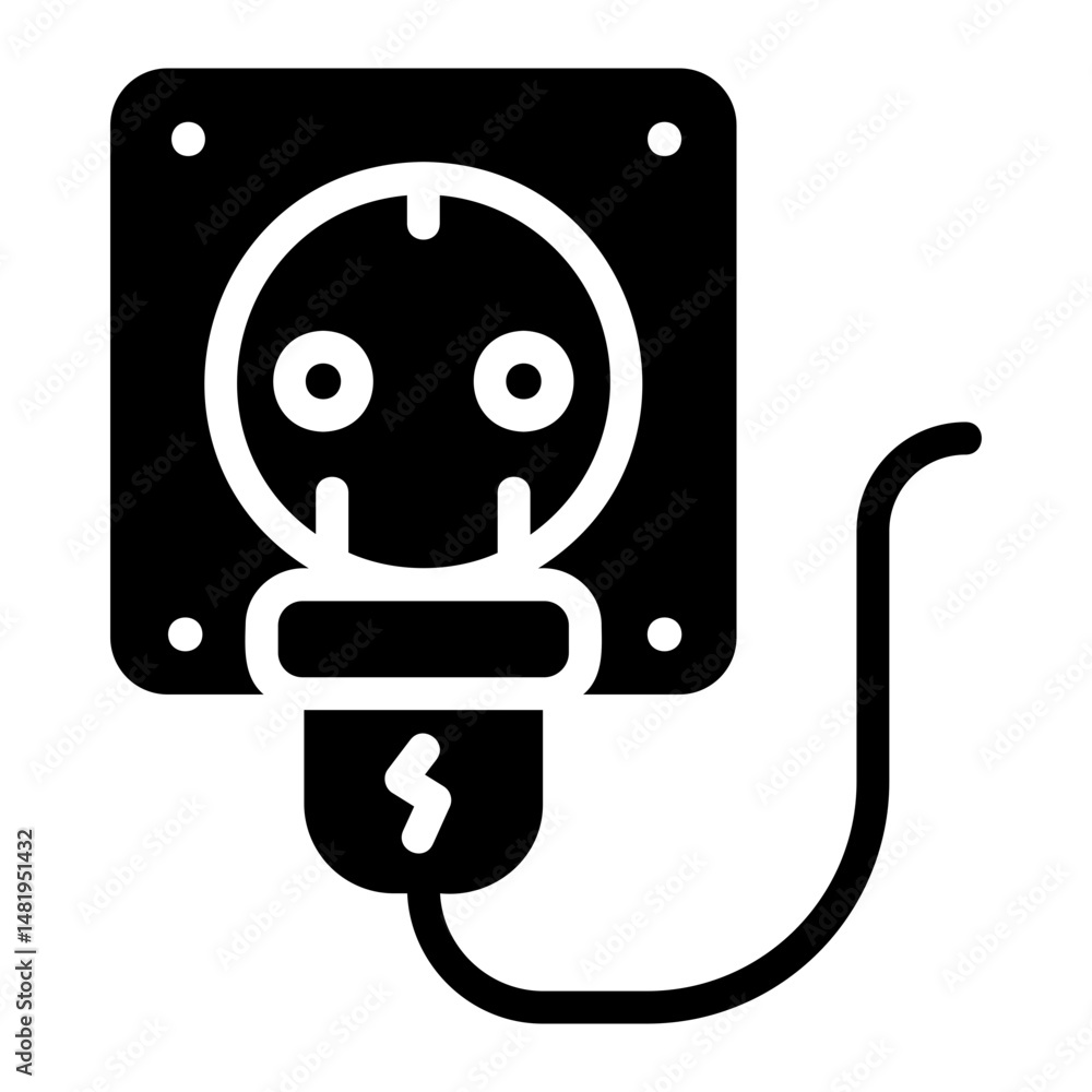 electric plug Solid icon electric plug Solid icon