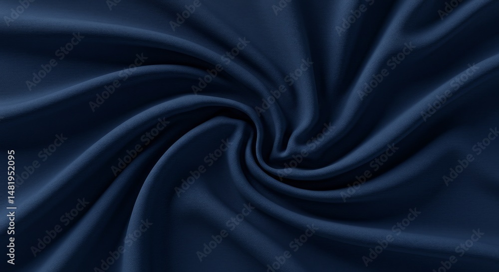 Obraz premium Abstract Photo Navy Blue Swirled Fabric Texture Background